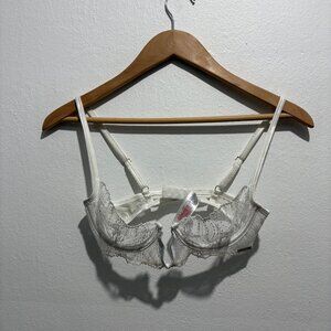NWOT Bluebella embroidered mesh underwire bra in ivory